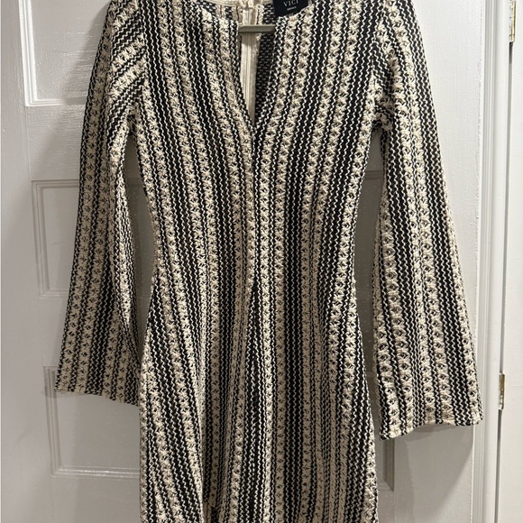 Vici Black and Cream Crochet Coverup - Picture 2 of 5